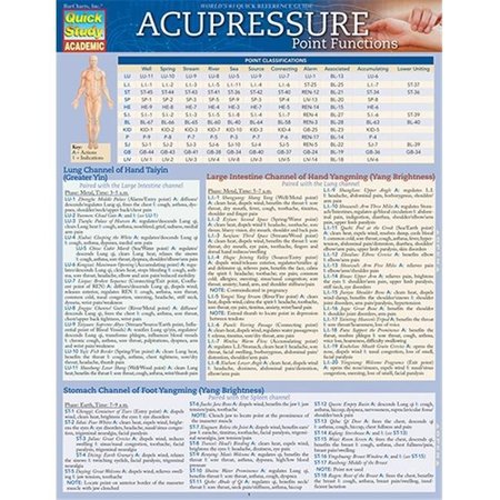 BARCHARTS BarCharts 9781423228547 Acupressure - Point Functions Quickstudy Easel 9781423228547